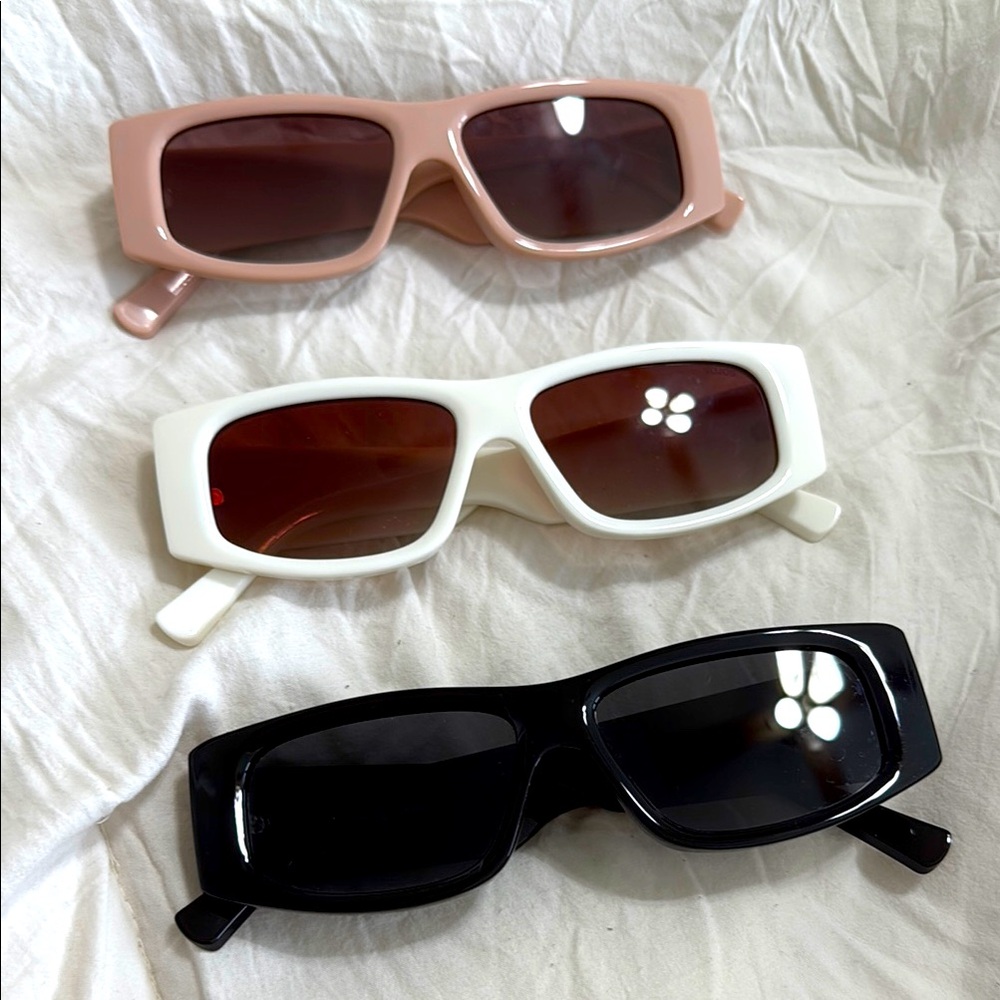 SOJOS Trendy Y2K Rectangle Polarized Sunglasses - 3 PAIR